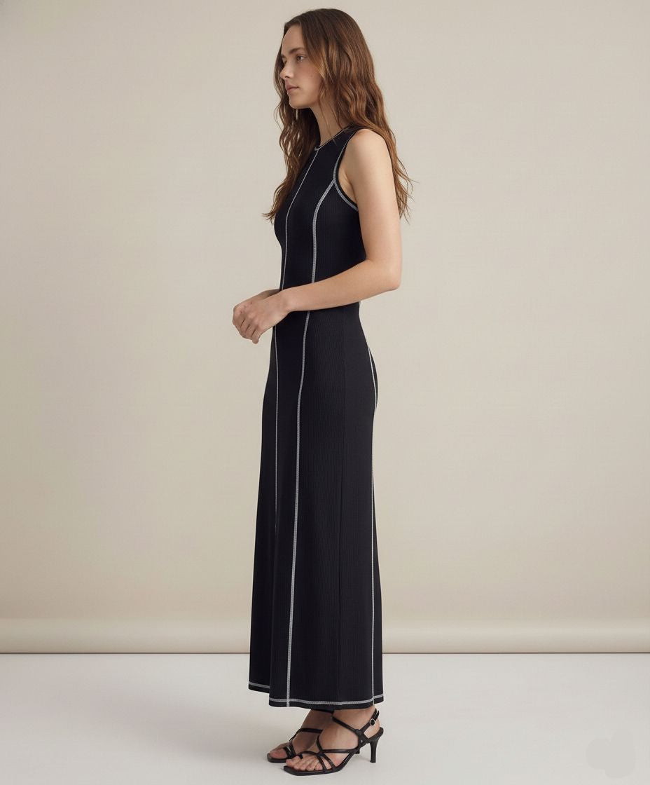 Anna-Berg | Sleeveless Maxi Knit Dress