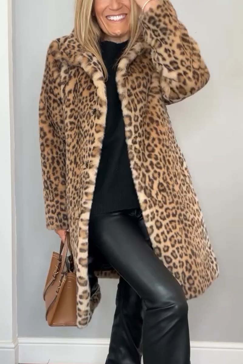 Anna-Berg | Winter Coat, Leopard Print
