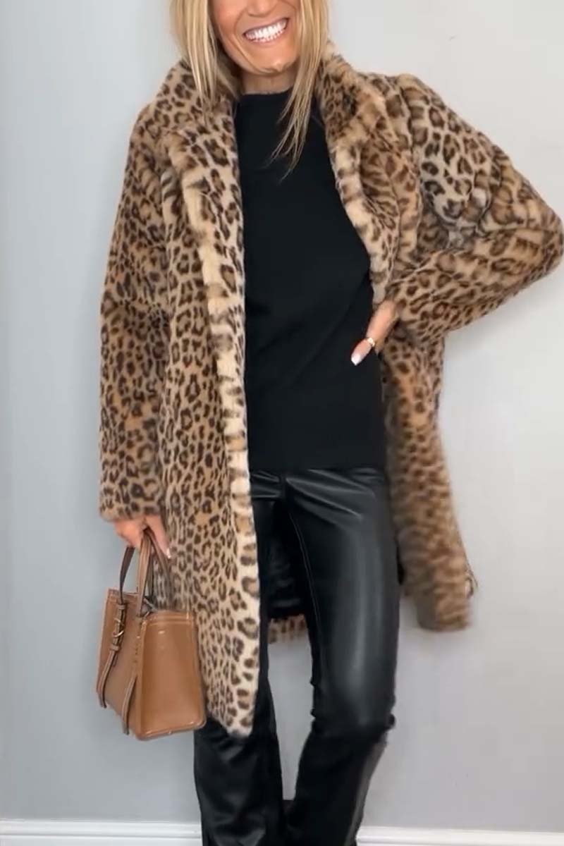 Anna-Berg | Winter Coat, Leopard Print