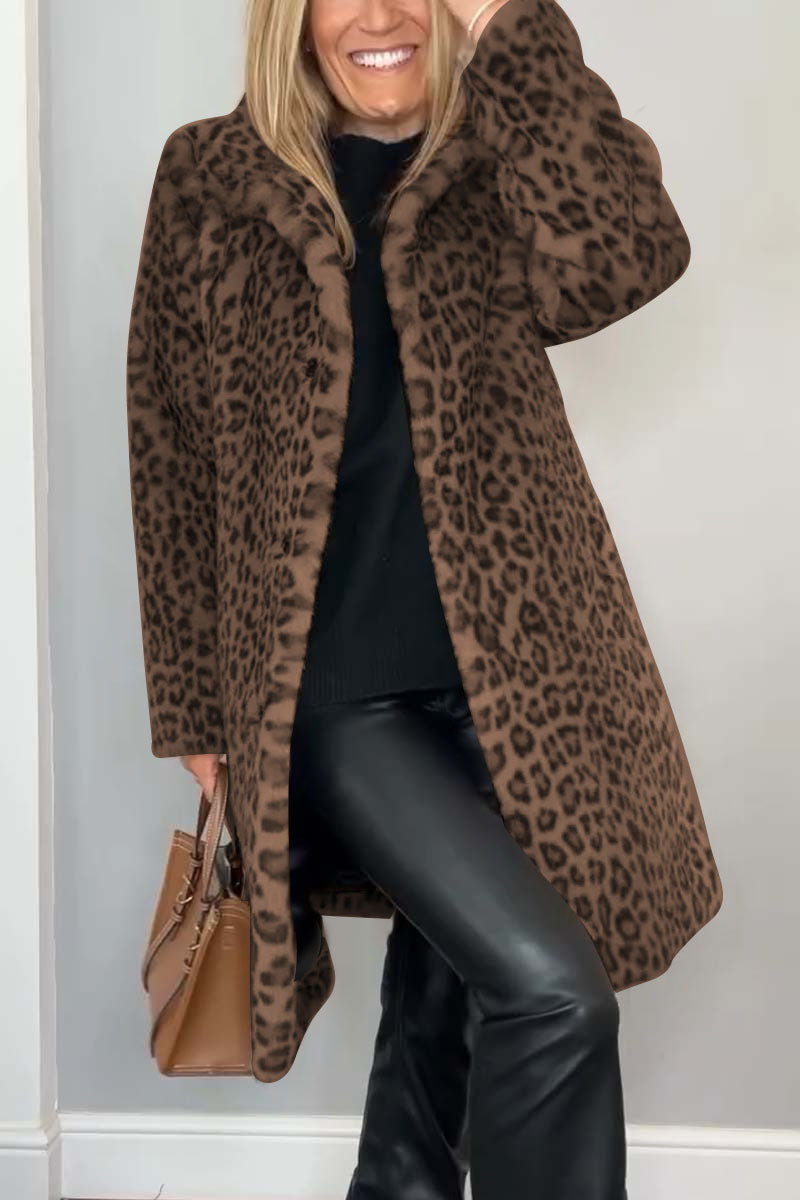 Anna-Berg | Winter Coat, Leopard Print