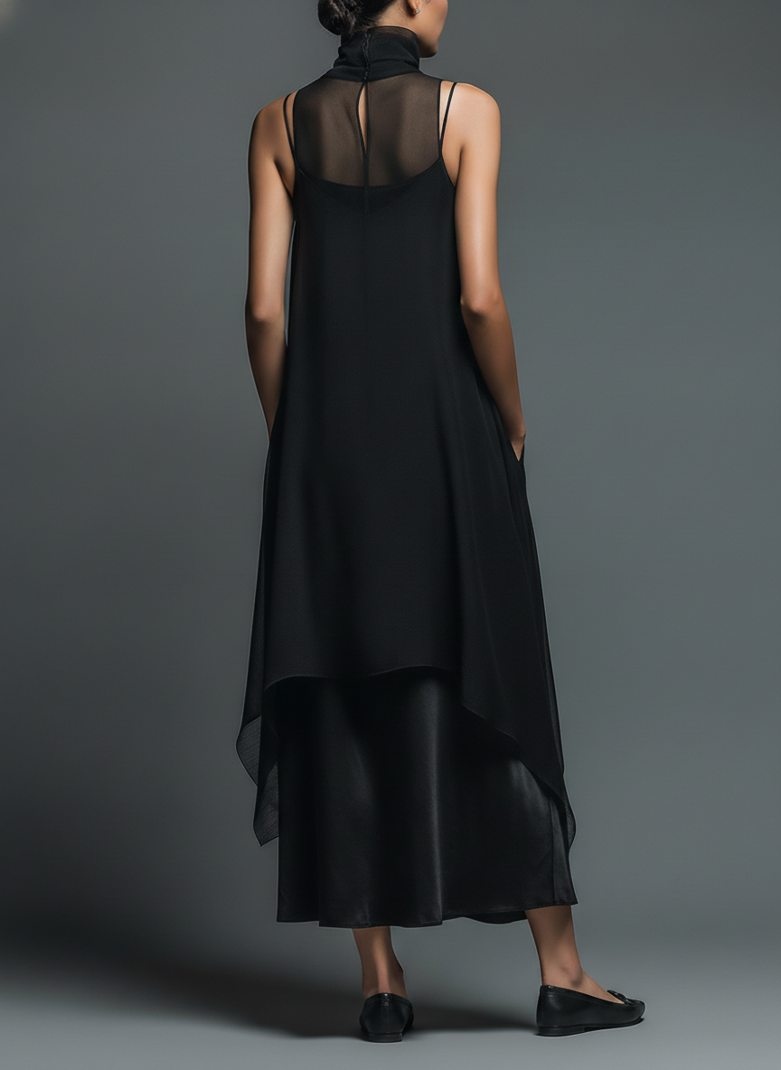 Anna-Berg | Red Chiffon Dress