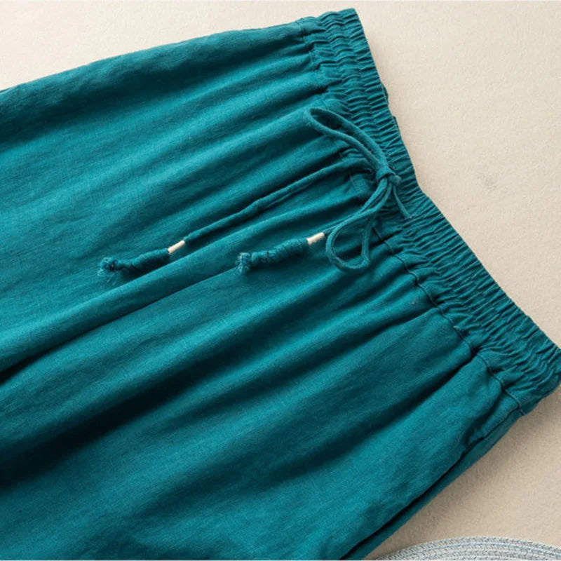 Anna-Berg | Wide-Leg High-Rise Cotton Pant