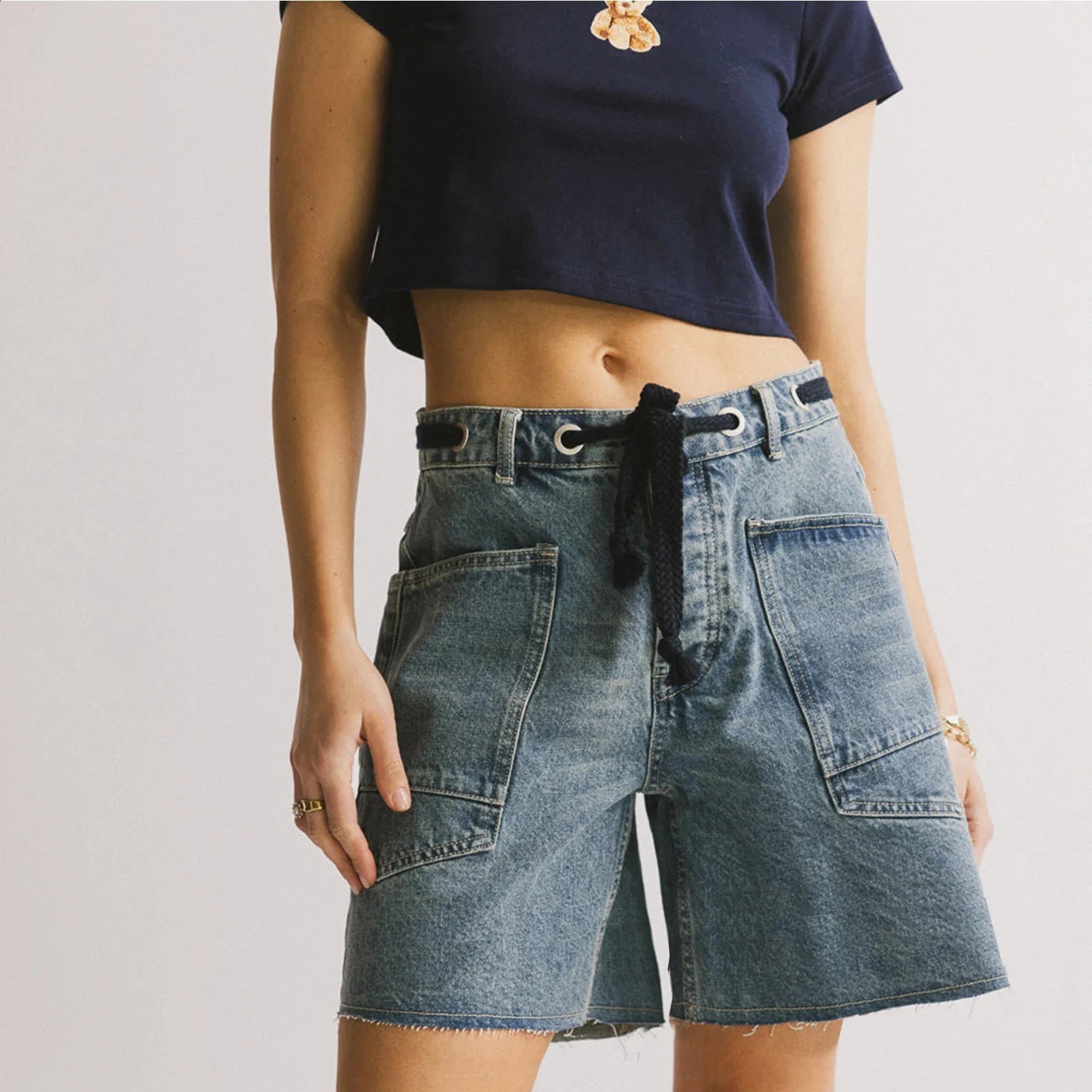 Anna-Berg | Denim Shorts, Cotton