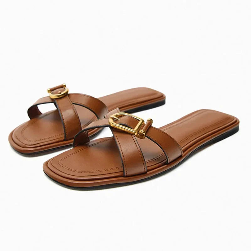 Anna-Berg | Slide Sandal, Italian Leather