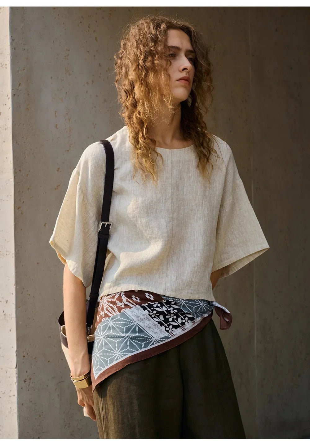 Anna-Berg | Flared-Sleeve Linen Pullover