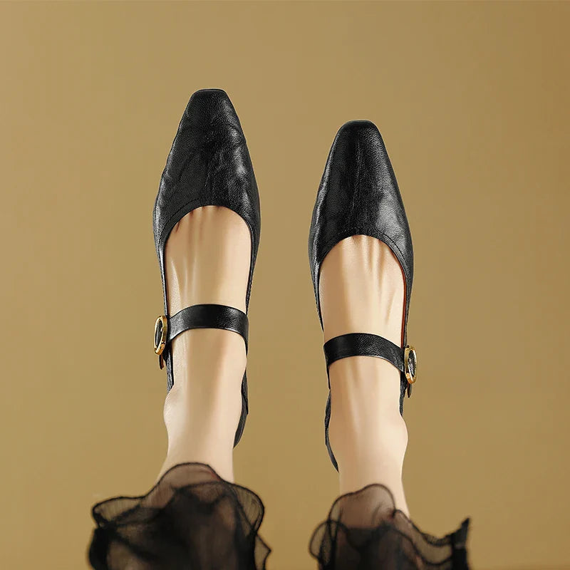 Anna-Berg | Merlot Leather Heels