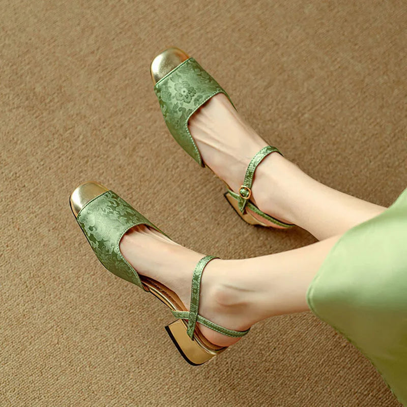 Anna-Berg | Slingback Heels in Leather