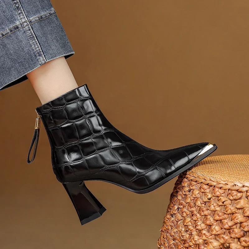 Anna-Berg | Leather Ankle Boots