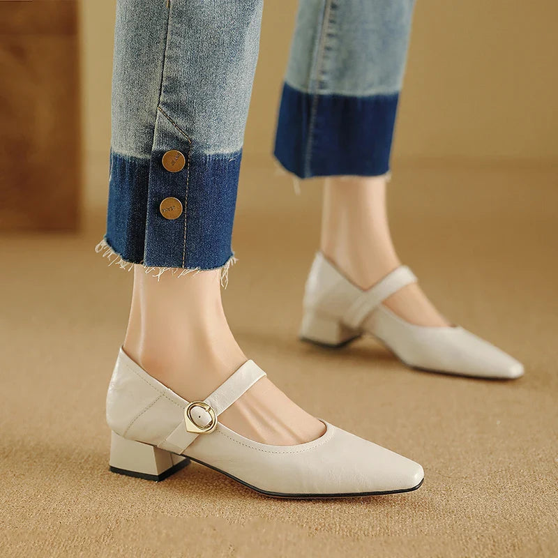 Anna-Berg | Merlot Leather Heels