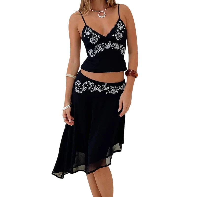Anna-Berg | Sheer High-Waist Mesh Two-Piece Set