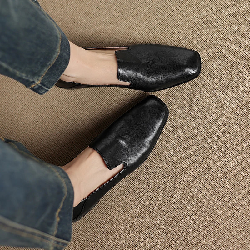 Anna-Berg | Black Leather Loafers