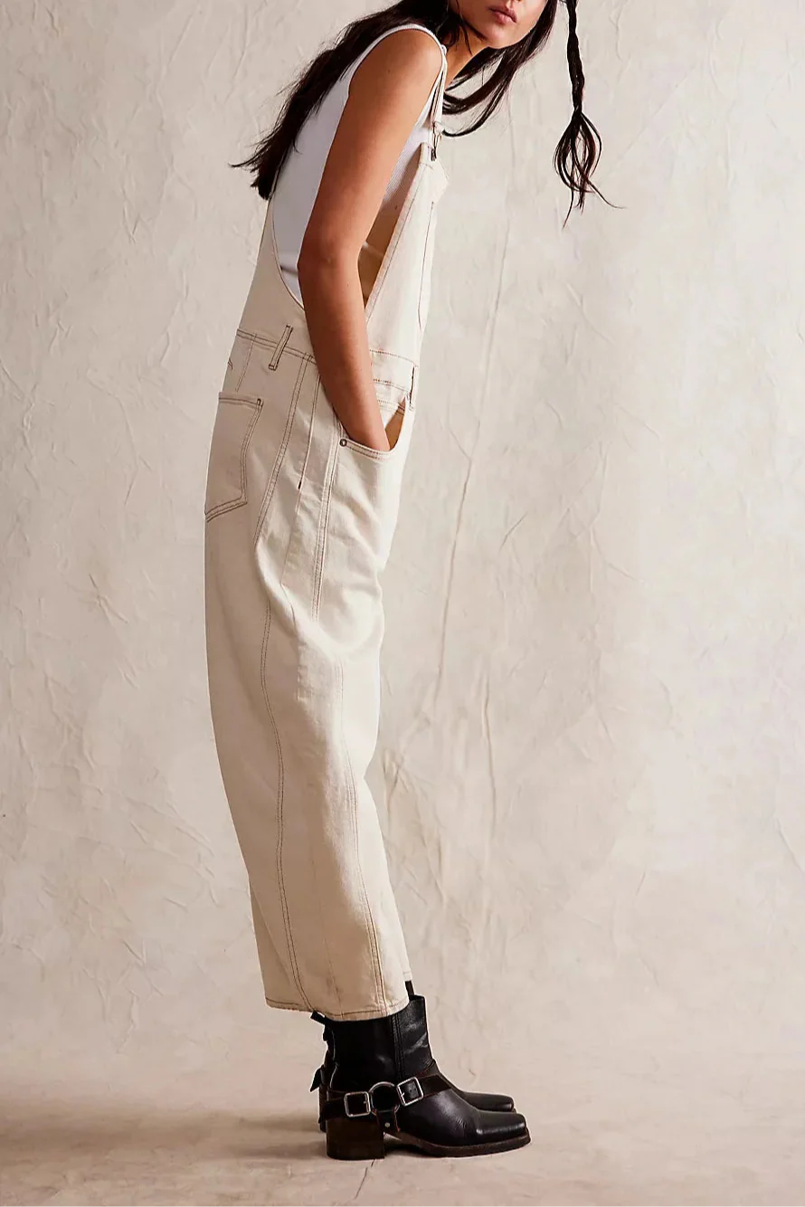 Anna-Berg | Wide-Leg Denim Overalls