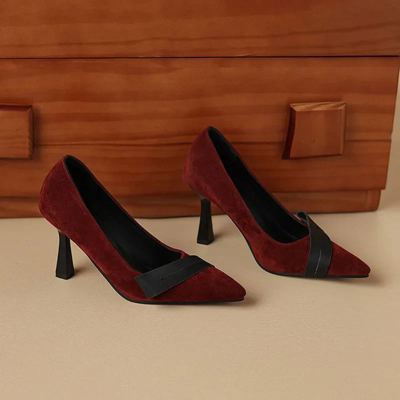 Anna-Berg | Elegant Pointed Toe Heels in Leather