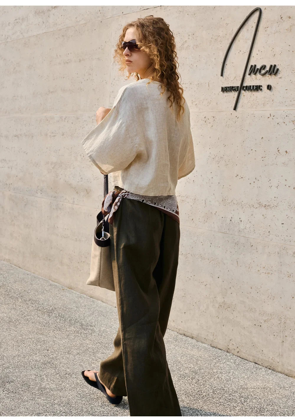 Anna-Berg | Flared-Sleeve Linen Pullover