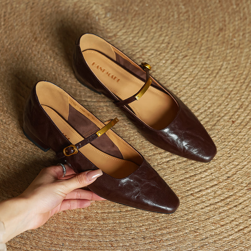 Anna-Berg | Merlot Leather Pumps