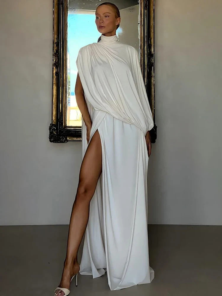 Anna-Berg | Black Draped Asymmetrical Two-Piece Skirt Set