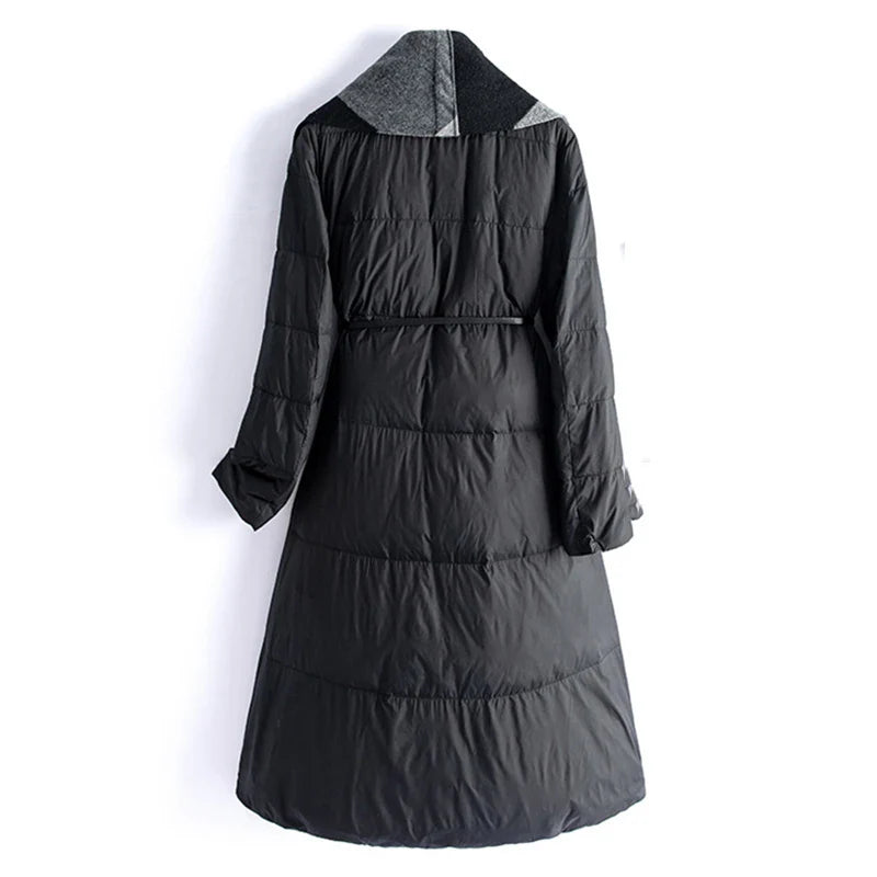 Anna-Berg | Down Coat, Wool Panel