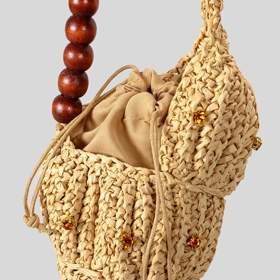 Anna-Berg | Handbag, Women's, Leather, Structured, Beige, Casual