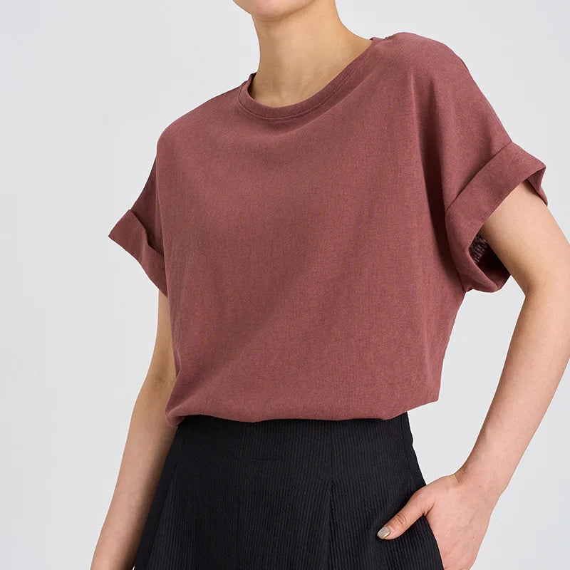 Anna-Berg | Rolled-Cuff Oversized Cotton Jersey Tee