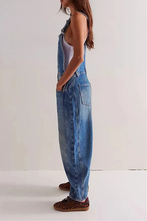 Anna-Berg | Wide-Leg Denim Overalls