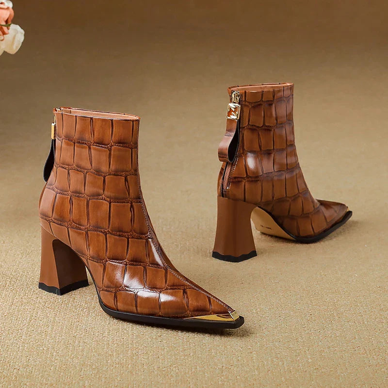 Anna-Berg | Leather Ankle Boots