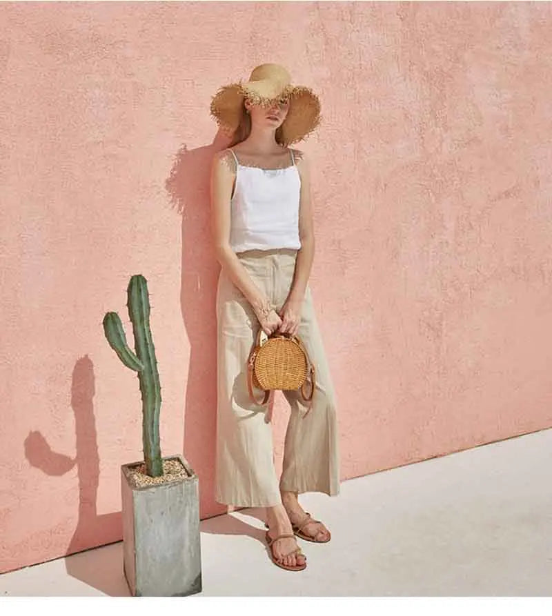 Anna-Berg | Satin-Strap Linen Cami