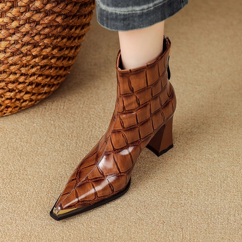 Anna-Berg | Leather Ankle Boots
