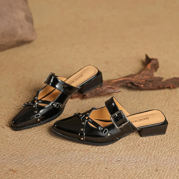 Anna-Berg | Leather Slingback Heels