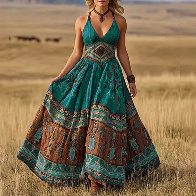 Anna-Berg | Printed Empire Waist Dress