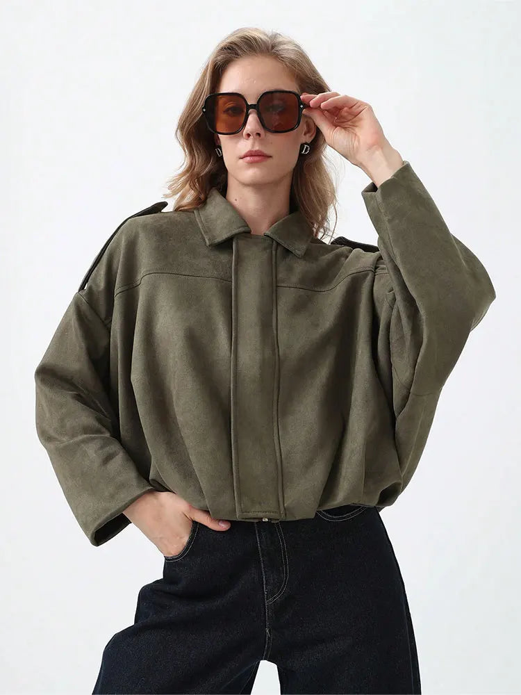 Anna-Berg | Women's Suede Bomber
