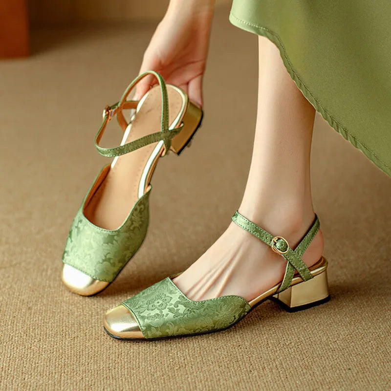 Anna-Berg | Slingback Heels in Leather