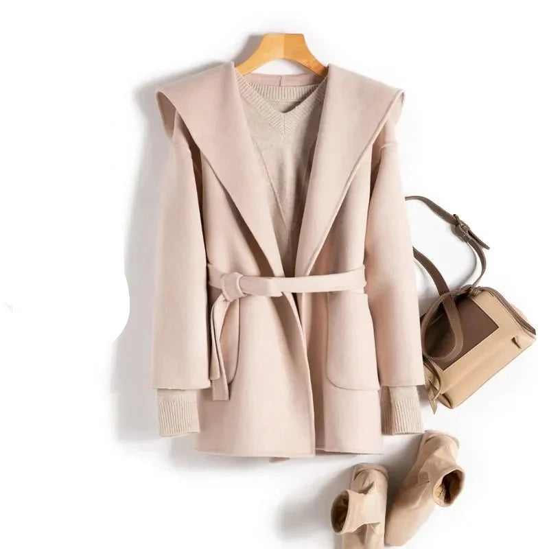 Anna-Berg | Coat, Camel Hair, Long, Pointed