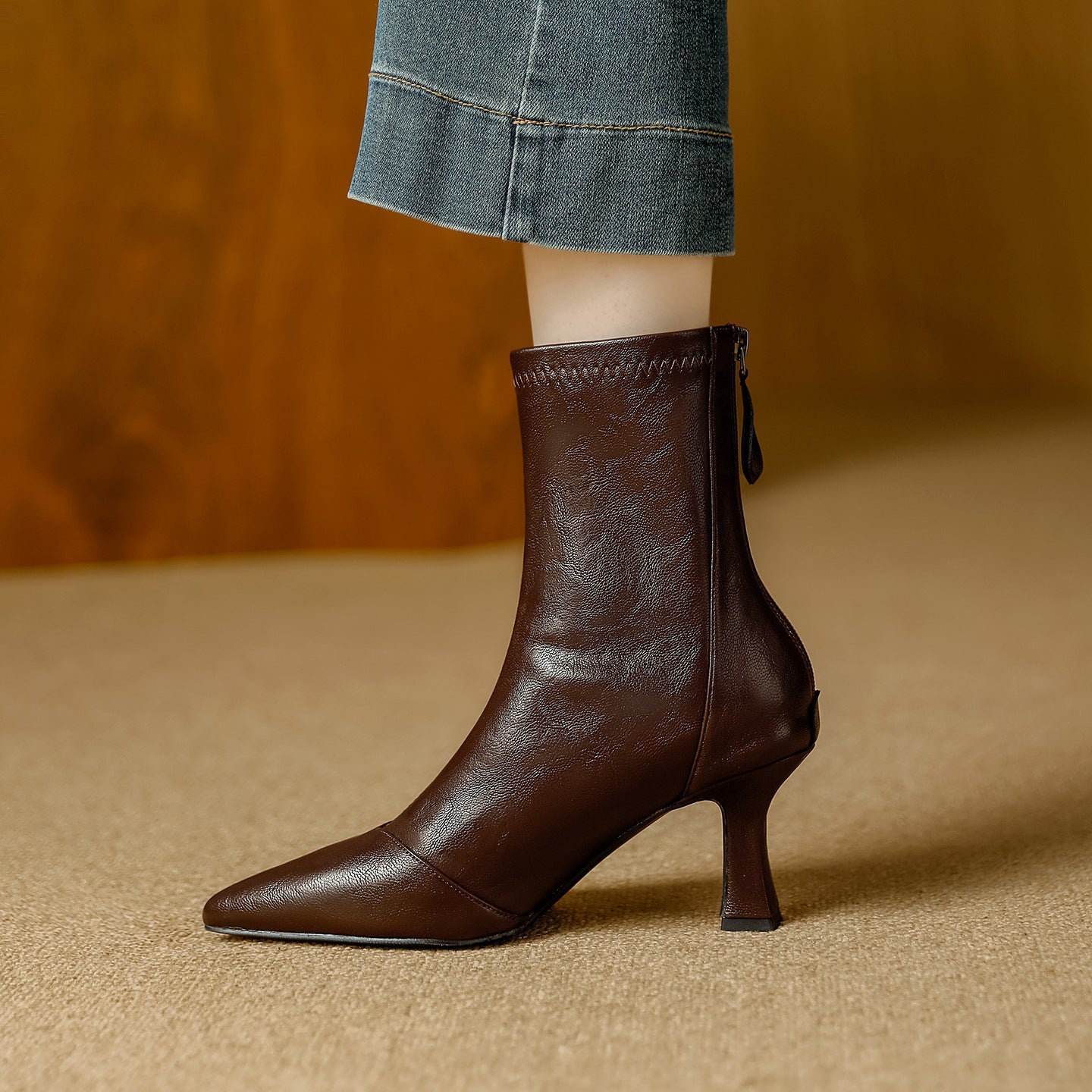 Anna-Berg | Leather Ankle Boots