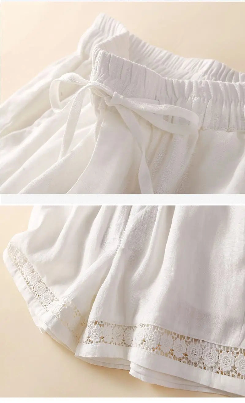 Anna-Berg | Embroidered Linen Shorts
