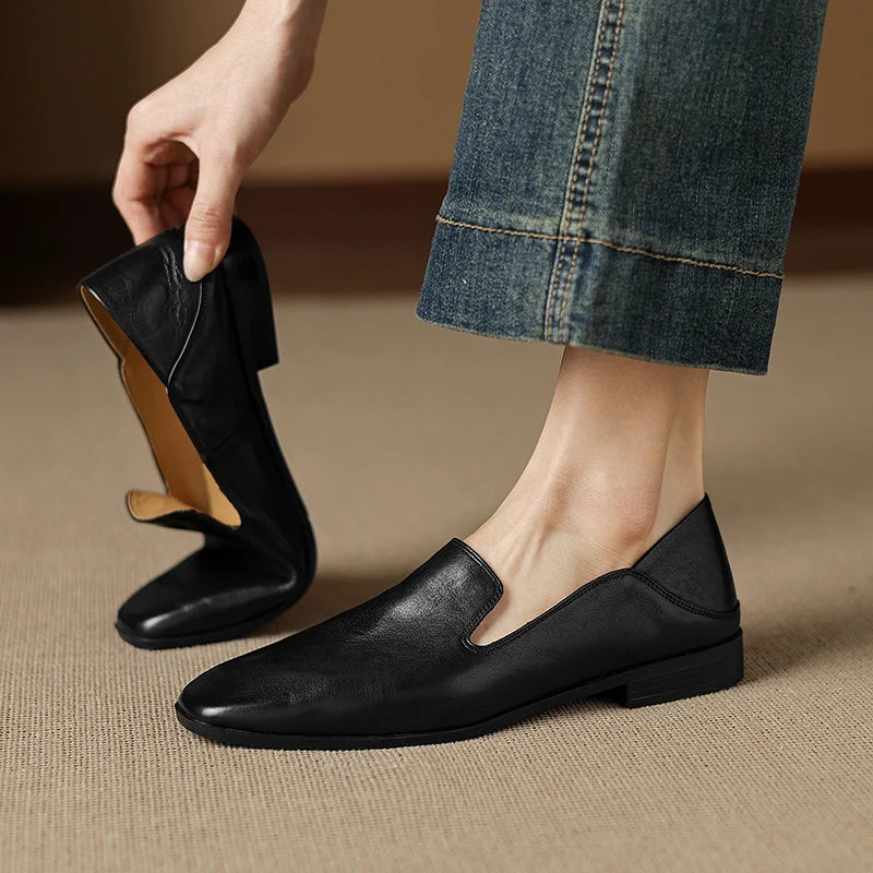 Anna-Berg | Black Leather Loafers
