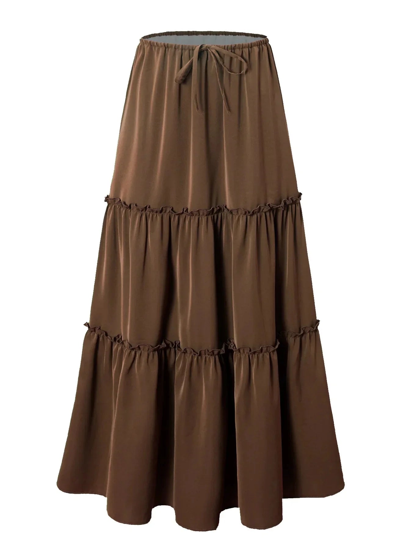 Anna-Berg | Sage Tiered Cotton Maxi Skirt