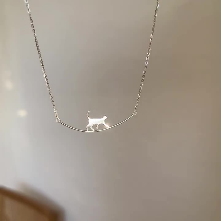Cat Climbing Collar in Silver