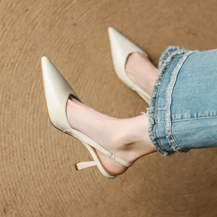 Anna-Berg | Leather Slingback Heels
