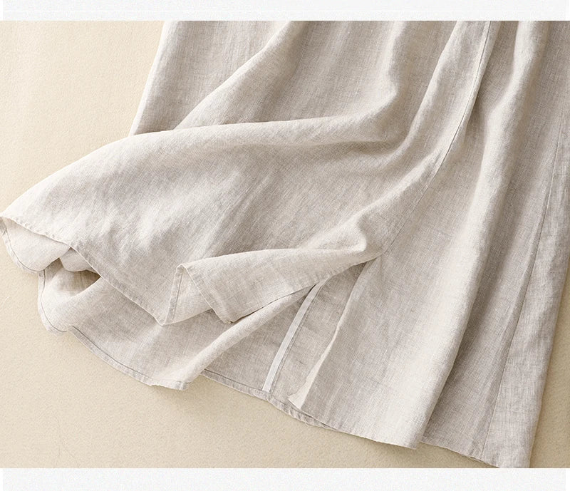 Anna-Berg | High-Waist Linen Skirt