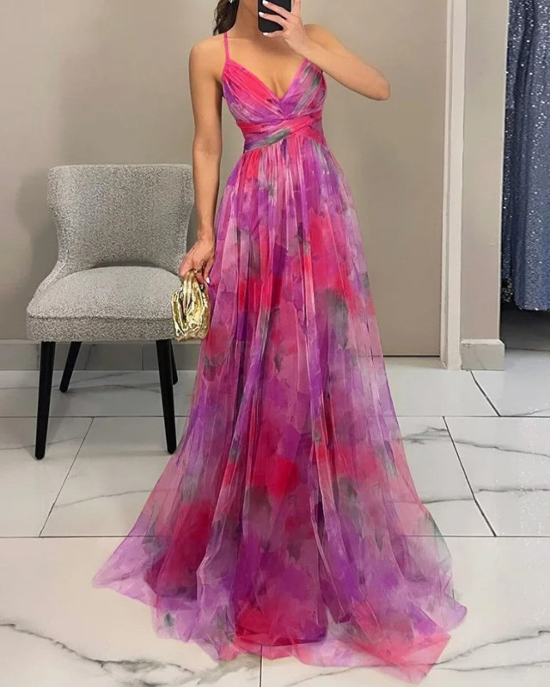 Anna-Berg | Elegant Giselle - Enchanting Maxi Dress With Floral Print