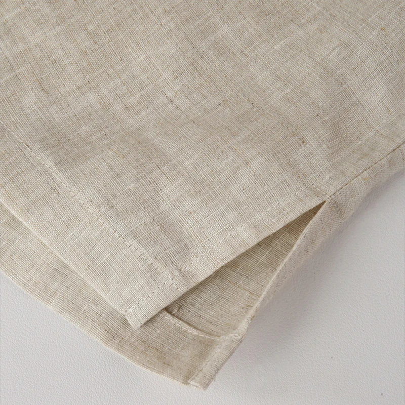 Anna-Berg | Relaxed Fit Button-Placket Linen Polo Top