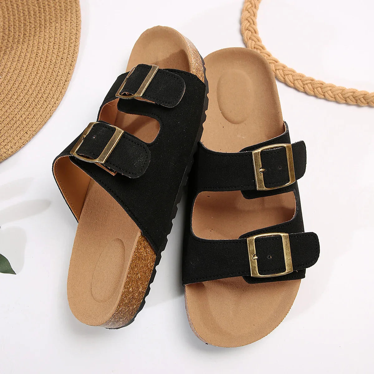 Anna-Berg | Leather Sandals with Ankle Strap