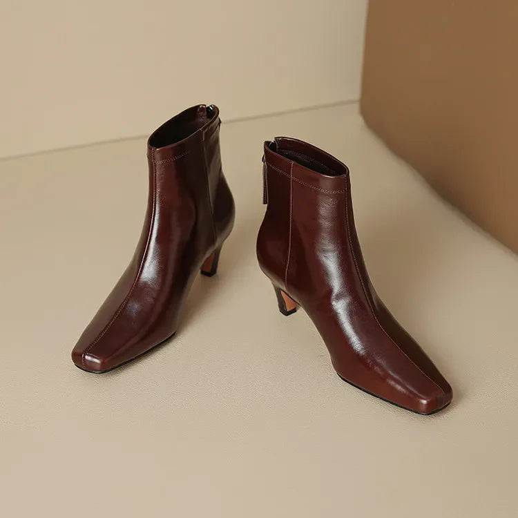 Anna-Berg | Black Leather Ankle Boots