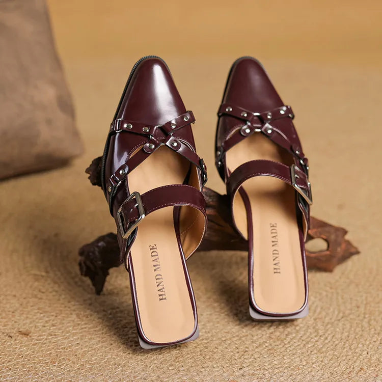 Anna-Berg | Leather Slingback Heels