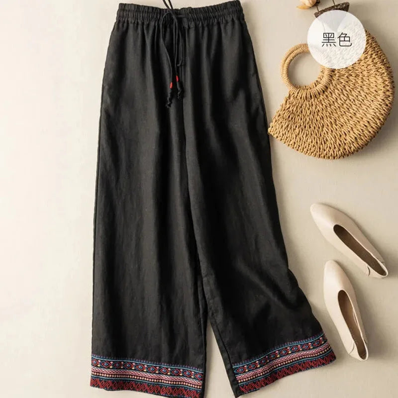 Anna-Berg | Wide-Leg High-Rise Cotton Pant