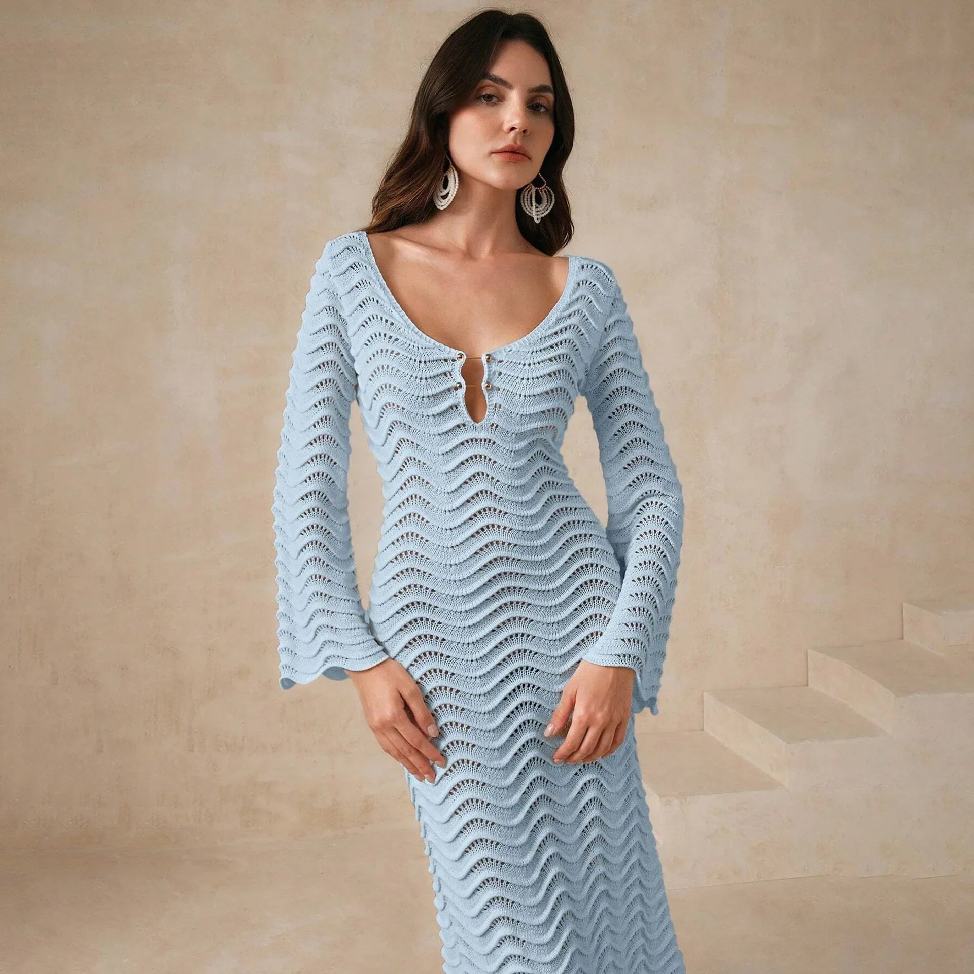 Anna-Berg | Open-Knit Dress