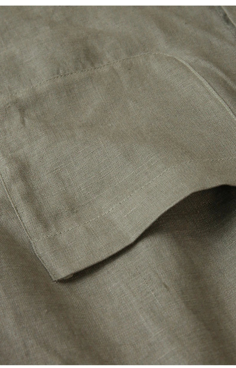 Anna-Berg | Cropped Linen Overshirt