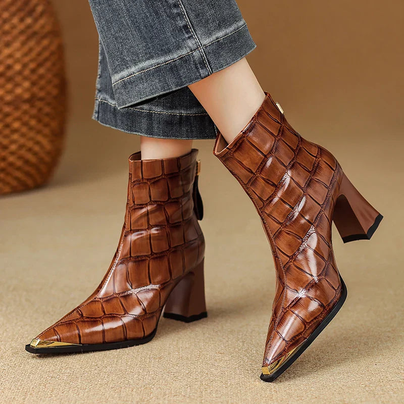 Anna-Berg | Leather Ankle Boots