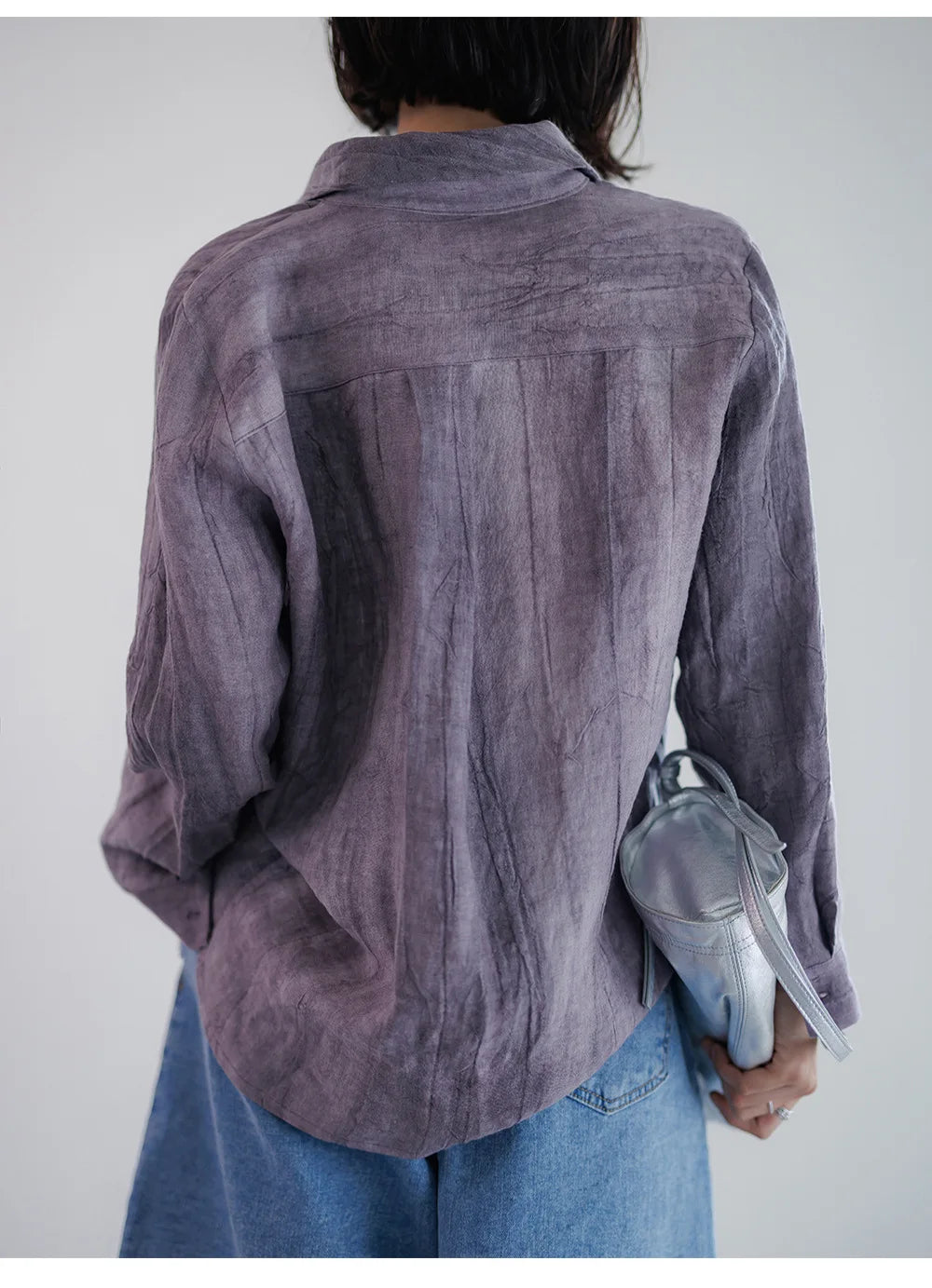 Anna-Berg | Pleated Button-Up Linen Shirt