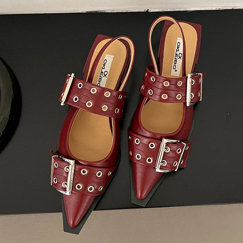 Anna-Berg | Slingback Heels in Leather